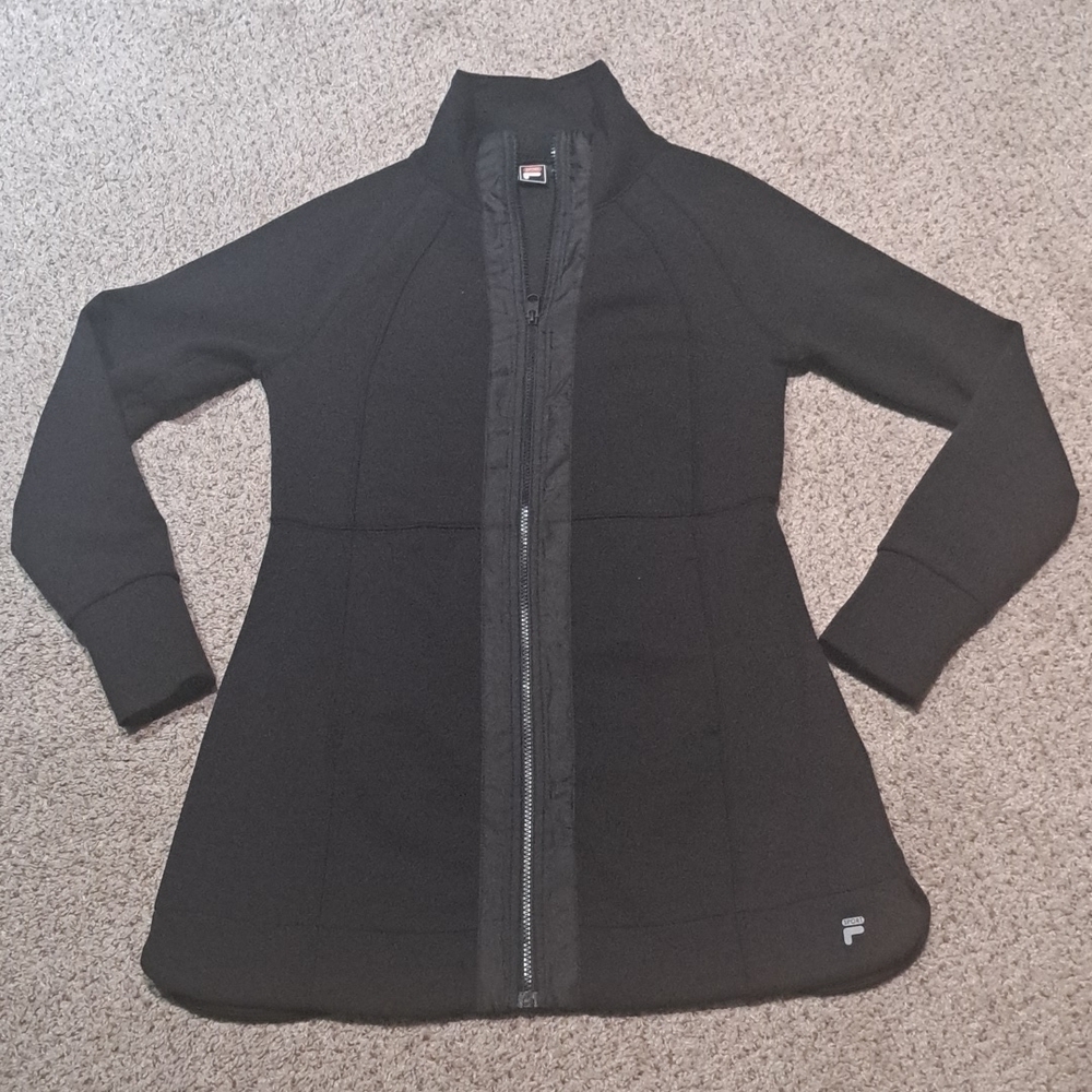 FILA small fitted athletic jacket, black